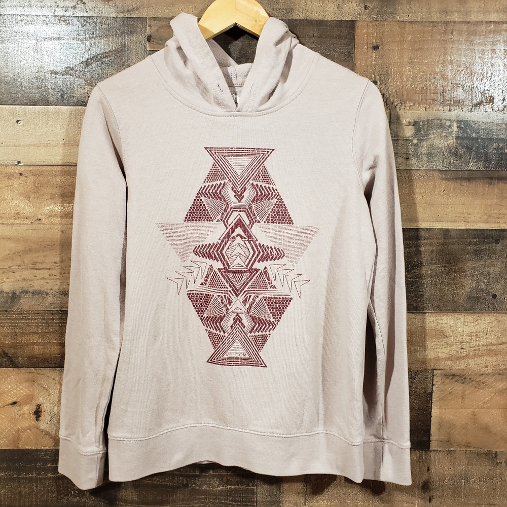 Volcom graphic hooded long sleeved sweatshirt woman's size small